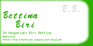 bettina biri business card